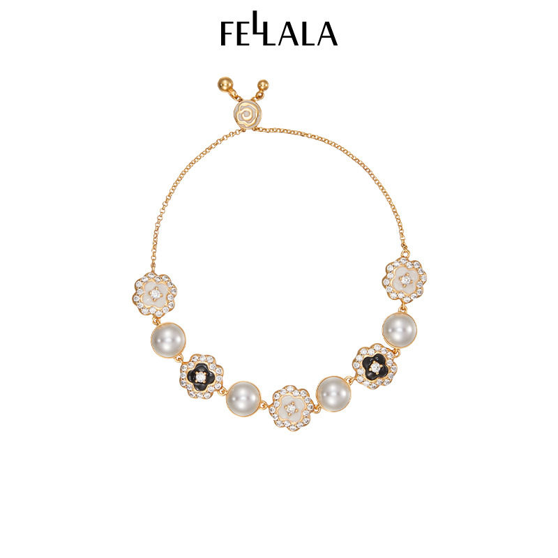 fellala翡拉拉山茶花系列个性时尚手链轻奢优雅复古欧美优雅大气