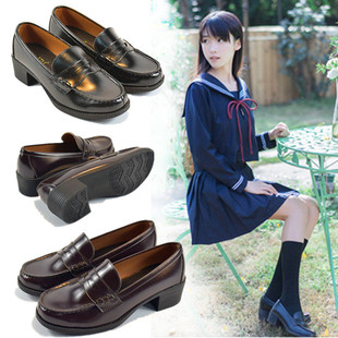 奢侈品包包系統 日本正統學生單鞋雪松制服鞋JK日系學院風cos中跟表演鞋小皮鞋 奢侈品包包