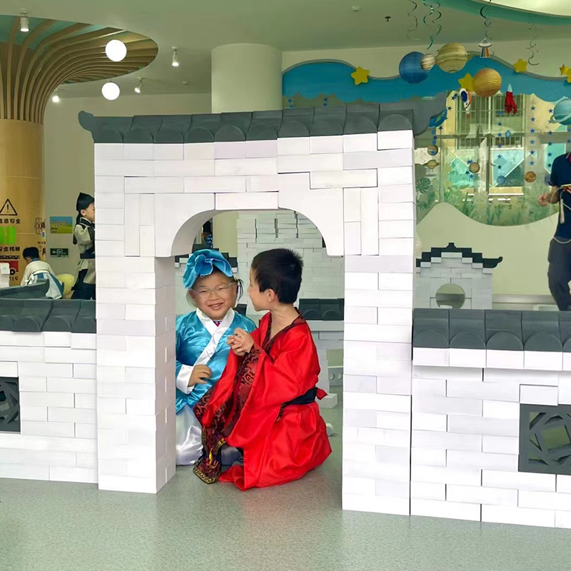 国风泡沫积木户外构建区角幼儿园专用仿真大型砖块宝宝益智玩具男