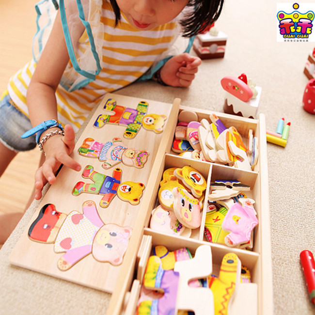 woodiness Early education Children's intellectual puzzles Building blocks 1-2-3 baby girl Little Bear 4-5-6 The age ofin the Toy/Childs/Puzzle/Building block/Model , Beads/Jigsaw/Pair/Disassembly/Beat Toy , Jigsaw/Puzzle category - from Buy2taobao.com to provide professional Taobao agent buy service