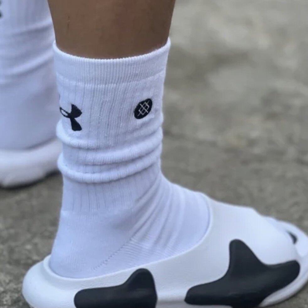 iceyshop新品篮球袜ua联名stance经典配色库里篮球白袜男中长筒袜