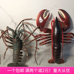 仿真波斯顿大龙虾澳洲海洋生物模型假鱼食物摆设装饰品儿童玩道具