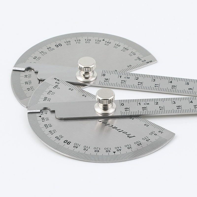 角度尺 不锈钢测量角度 大号量角器