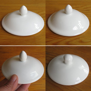 陶瓷 盖子 酒店办公会议杯盖 白色 百搭 带把 配件 内径约7.5cm等