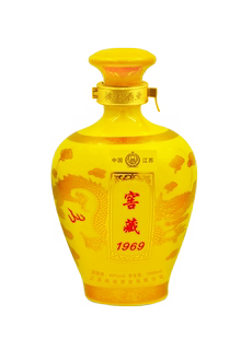 二斤黄坛一坛老酒江苏桃林酒业有限公司金奖产品桃林窖藏1969简装