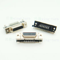 运腾 MDR26FL-90 SCSI 接插件 HPDB26母 26芯弯插母座PCB板卡插针