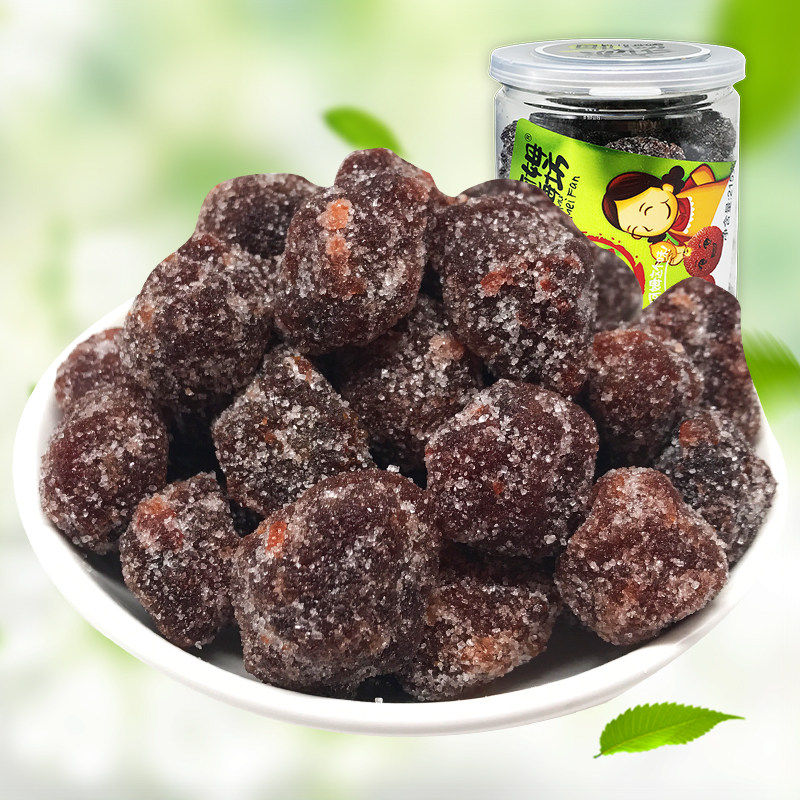 冰糖杨梅干酸甜梅子蜜饯果脯果干果罐装休闲零食儿时怀旧食品215g