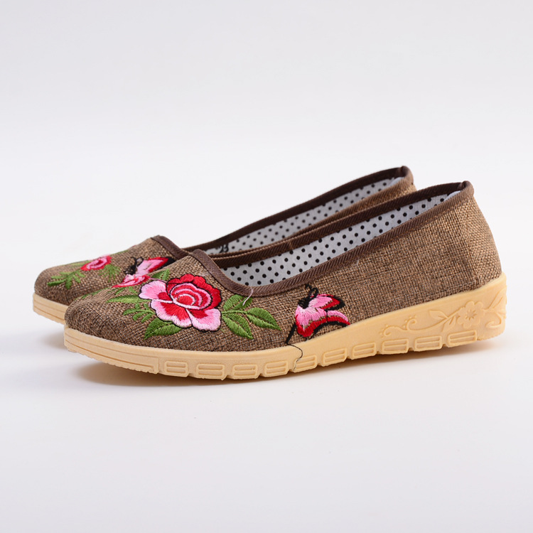 Old Beijing Cloth shoes summer Embroidered shoes Shallow mouth Ethnic style middle age Mom shoes lady Low Single shoes wholesalein the Women's Shoes, Low shoes category - from Buy2taobao.com to provide professional Taobao agent buy service