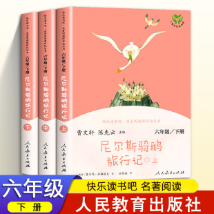 快乐读书吧六年级下册尼尔斯骑鹅旅行记上中下 6年级下册人教版统编版全套人民教育出版社