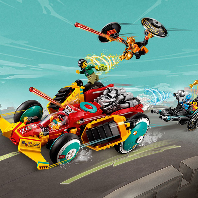云霄跑车乐高积木悟空小侠系列80015拼插 男孩益智力儿童玩具礼物
