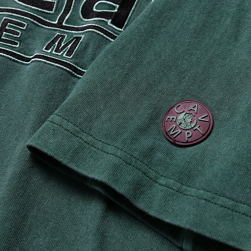 正确版cavempt短袖t恤男女bf潮牌oversize复古19ss水洗棉刺绣上衣