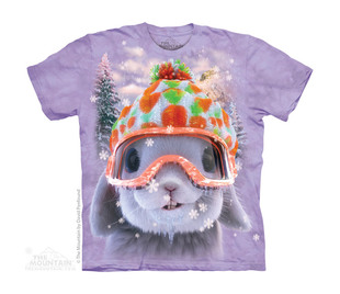 美国the mountain草莓雪花兔子可爱女装哺乳动物图案系列短袖T恤