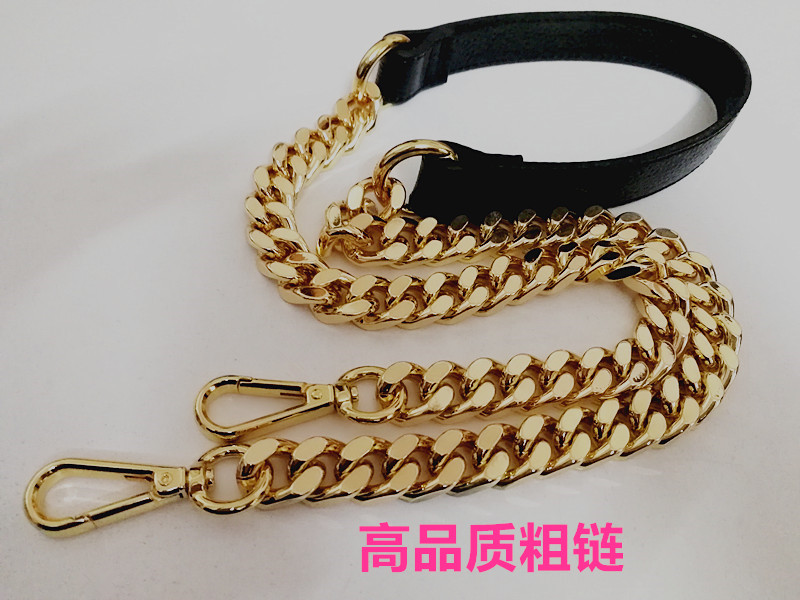 包带链条配件金属链条肩带14.5MM宽金色包链条配件斜挎粗包包链子