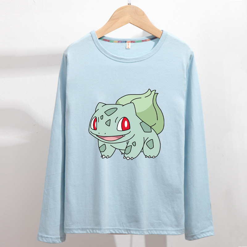 童装秋冬季儿童上衣卡通印花帅气的妙蛙种子打底衫上衣时尚潮流款