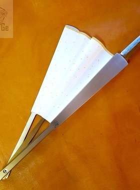 武藏大风钛合金带刀忍者折扇防身10寸暗刃法扇金属道家文人功夫防