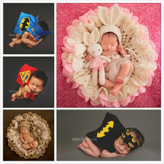 出租新款新生儿摄影道具服装满月百天主题宝宝婴儿童玩具拍照毯子