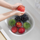 茶花银离子抗菌家用加厚脸盆塑料盆洗菜洗水果盆子