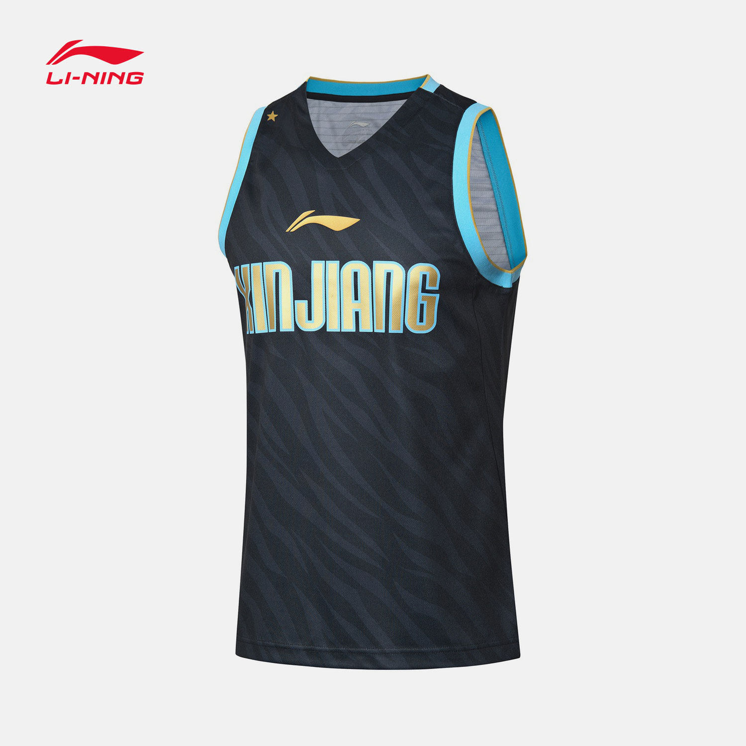 李宁篮球比赛服男士新疆队cba赞助款篮球系列背心上衣针织运动服