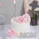 母亲节快乐蛋糕装饰布置插牌温馨烘焙螺旋蜡烛郁金香插旗配件用品