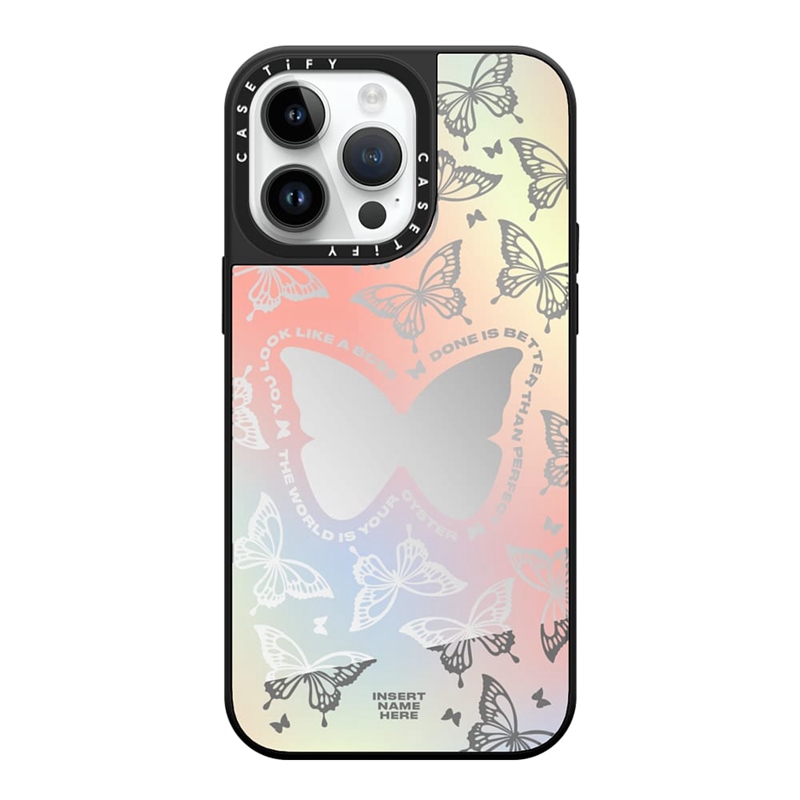 部分现货Casetify正品彩色蝴蝶 镜面效果magfase防摔手机壳适用于iPhone14PROMAX 13promax 14plus 三星