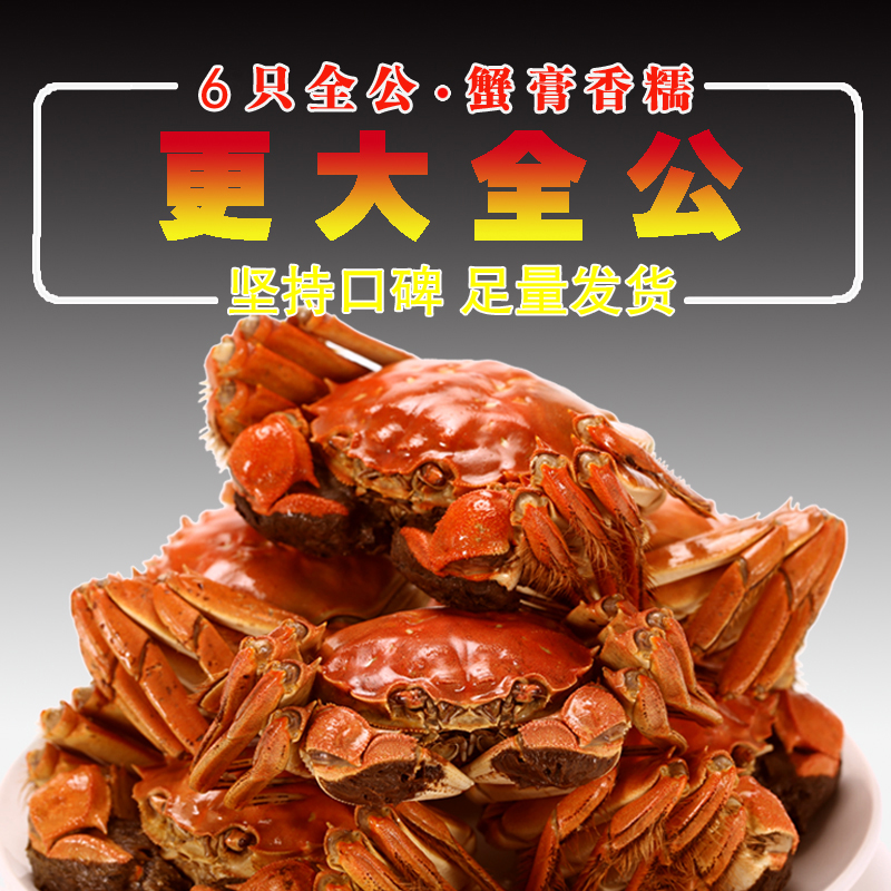 现货全公小吴大闸蟹4.0两螃蟹 6只装鲜活阳澄湖镇大公小蟹农礼盒在类目 水产肉类/新鲜蔬果/熟食, 海鲜/水产品/制品, 蟹类, 大闸蟹中 - 来自Buy2taobao.com提供专业的淘宝代购服务