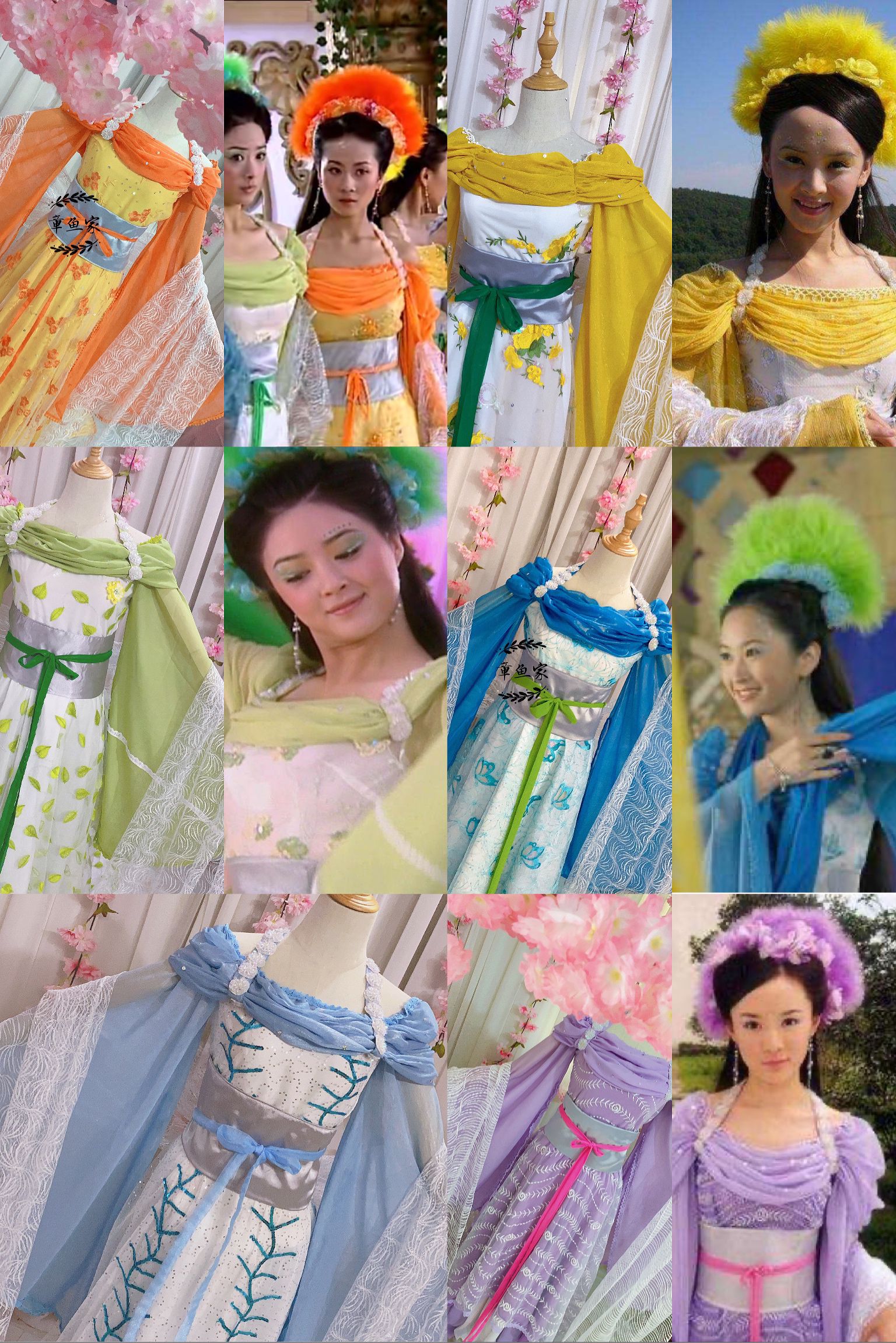 七夕节古装服装仙女女童贵妃装演出服欢天喜地七仙女公主古装仙女已售