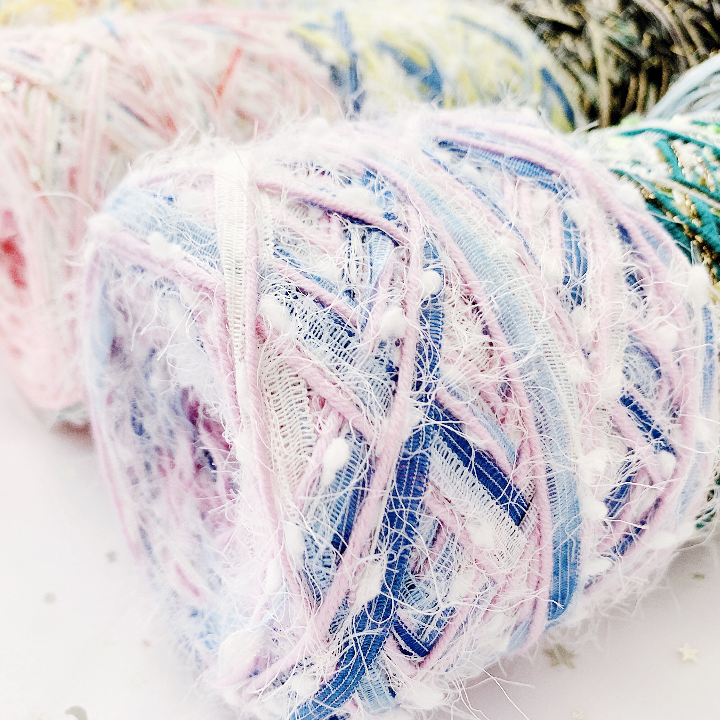 白兔糖手工馆混彩手混线特色线钩针编织diy手工泫雅妈妈编织包