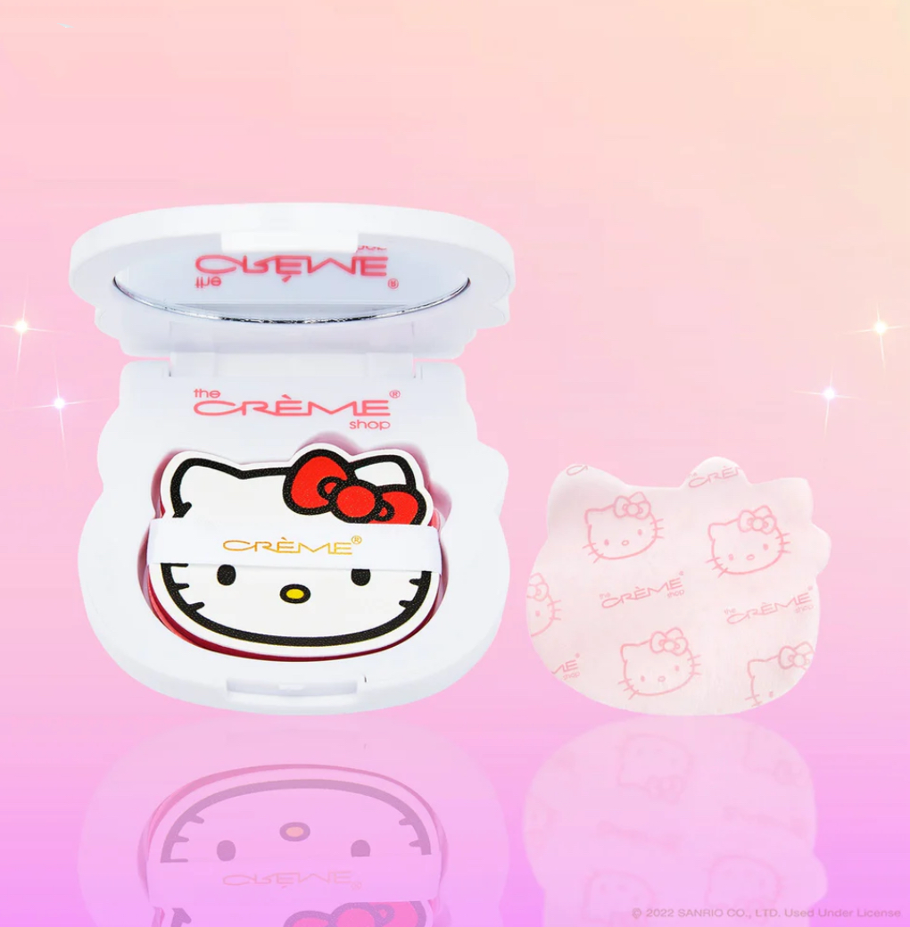 限量The Creme Shop x三丽鸥Hello Kitty哑光吸油纸 可爱镜子粉盒