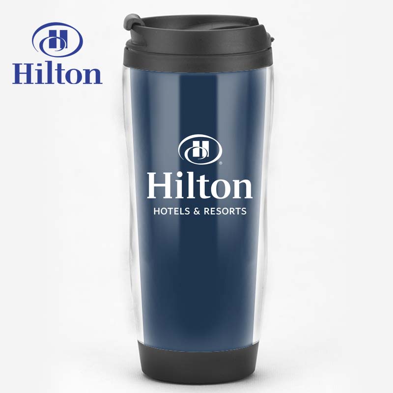 出口礼品 Hilton美国希尔顿酒店用品定制赠品旅游纪念品水杯子