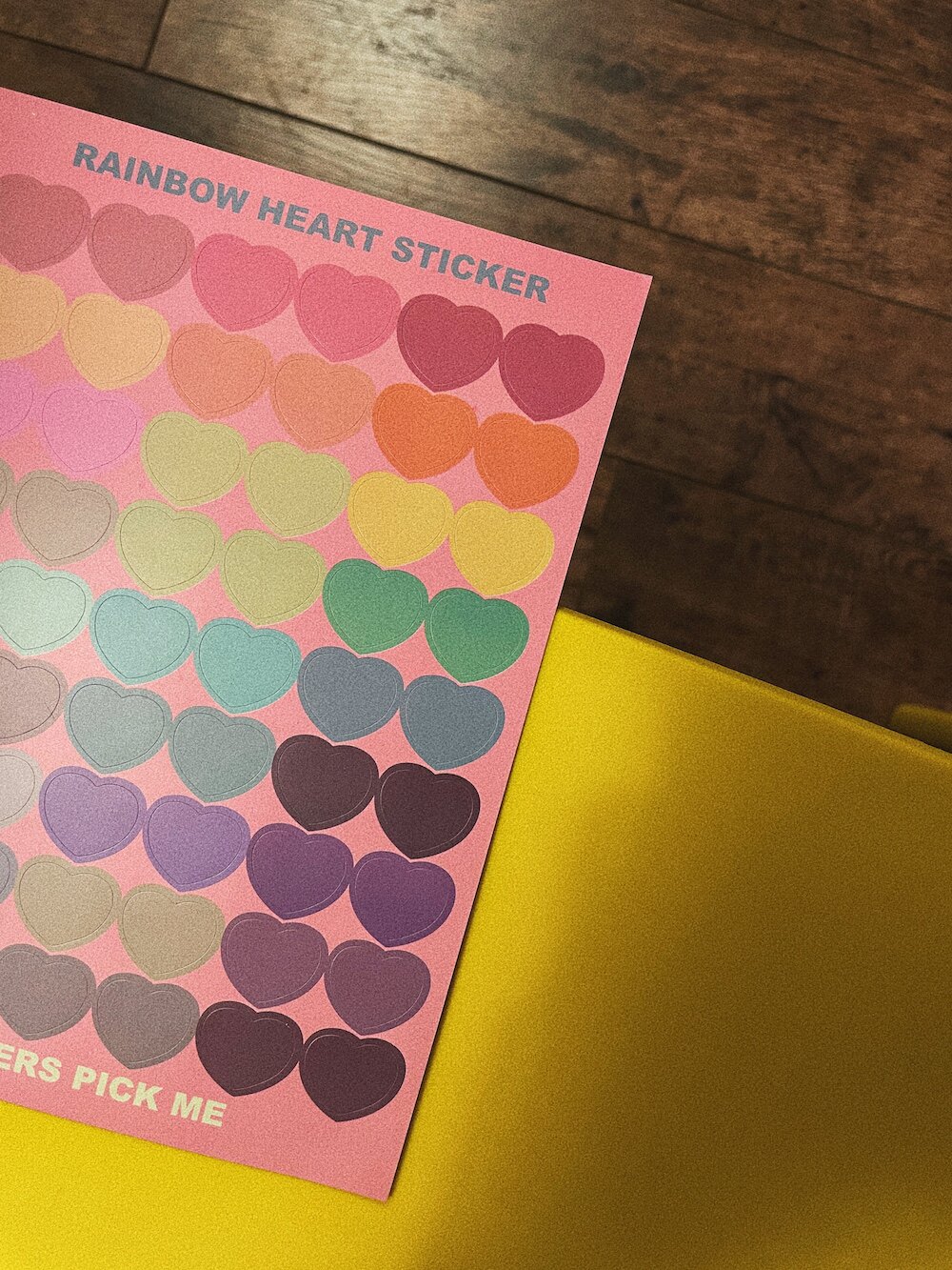68包邮韩国ins彩虹爱心桃心防水贴纸手账日记贴纸