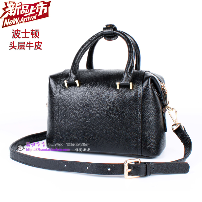 正品新款歐美波士頓包女包真皮手提包頭層牛皮簡約單肩斜挎枕頭包在類目 箱包皮具/熱銷女包/男包, 女士包袋中 - 來自Buy2taobao.com提供專業的淘寶代購服務