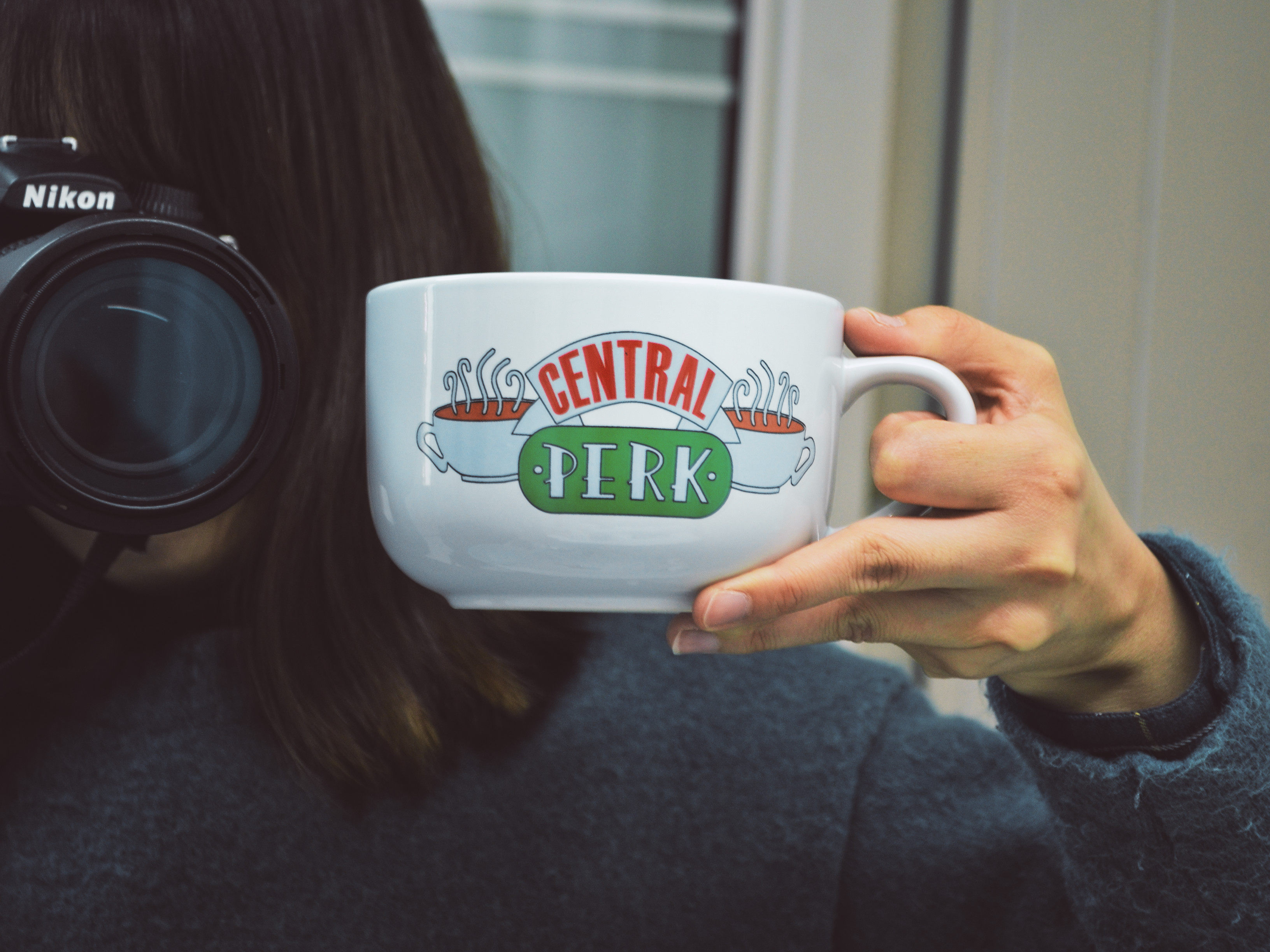【现货】自制老友记周边central perk 600ml大容量陶瓷马克杯碗杯