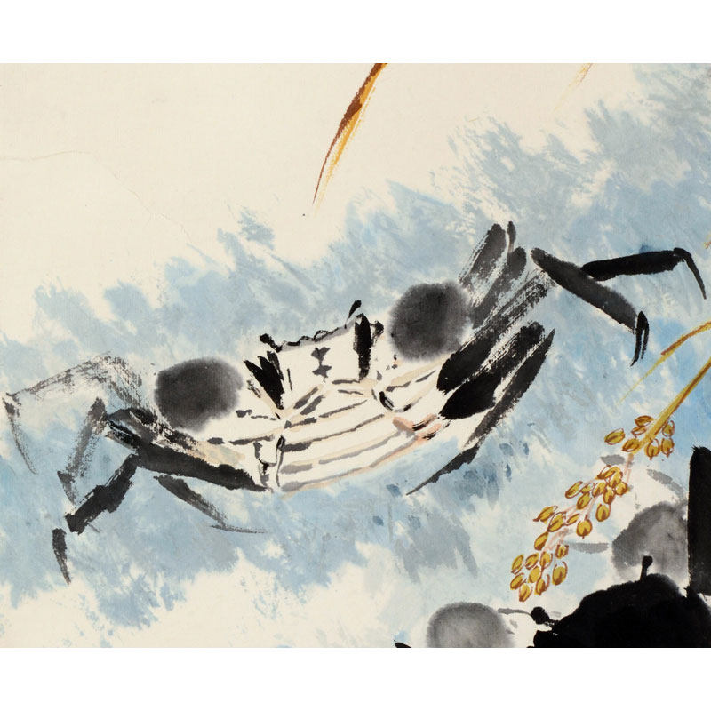 唐云《螃蟹》纸本立轴