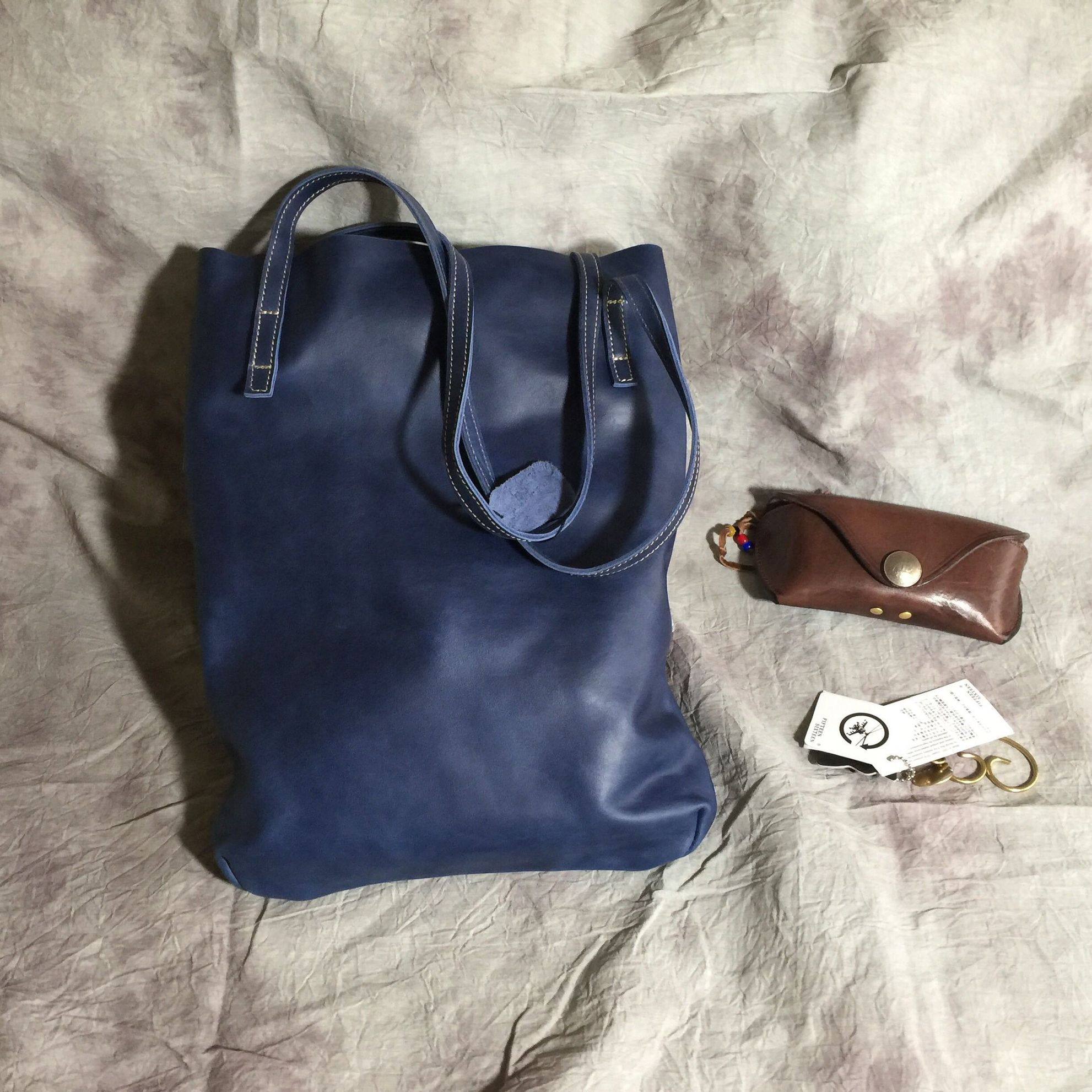 外单复古头层牛皮简约百搭手提托特包休闲小女孩单肩女包包软皮