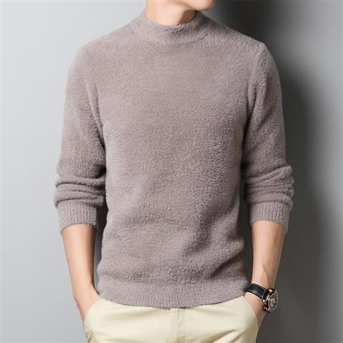 秋冬季男士半高领毛衣,男装针织衫/毛衣,芯雯服饰