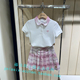 Elandkids衣恋童装专柜正品24年夏新款女童格纹POLO衫EKHWE2421K