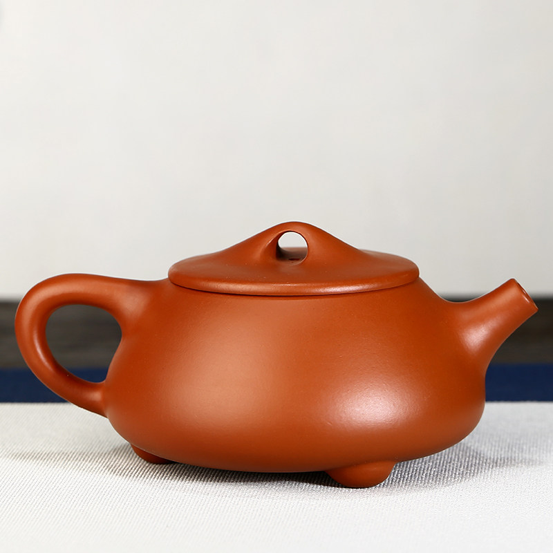 顾景舟第三代传人【三足石瓢】助理工艺美术师顾华君 宜兴紫砂壶