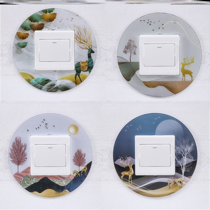 开关装饰墙贴防脏遮丑个性创意可爱新款轻奢保护套插座贴家用欧式