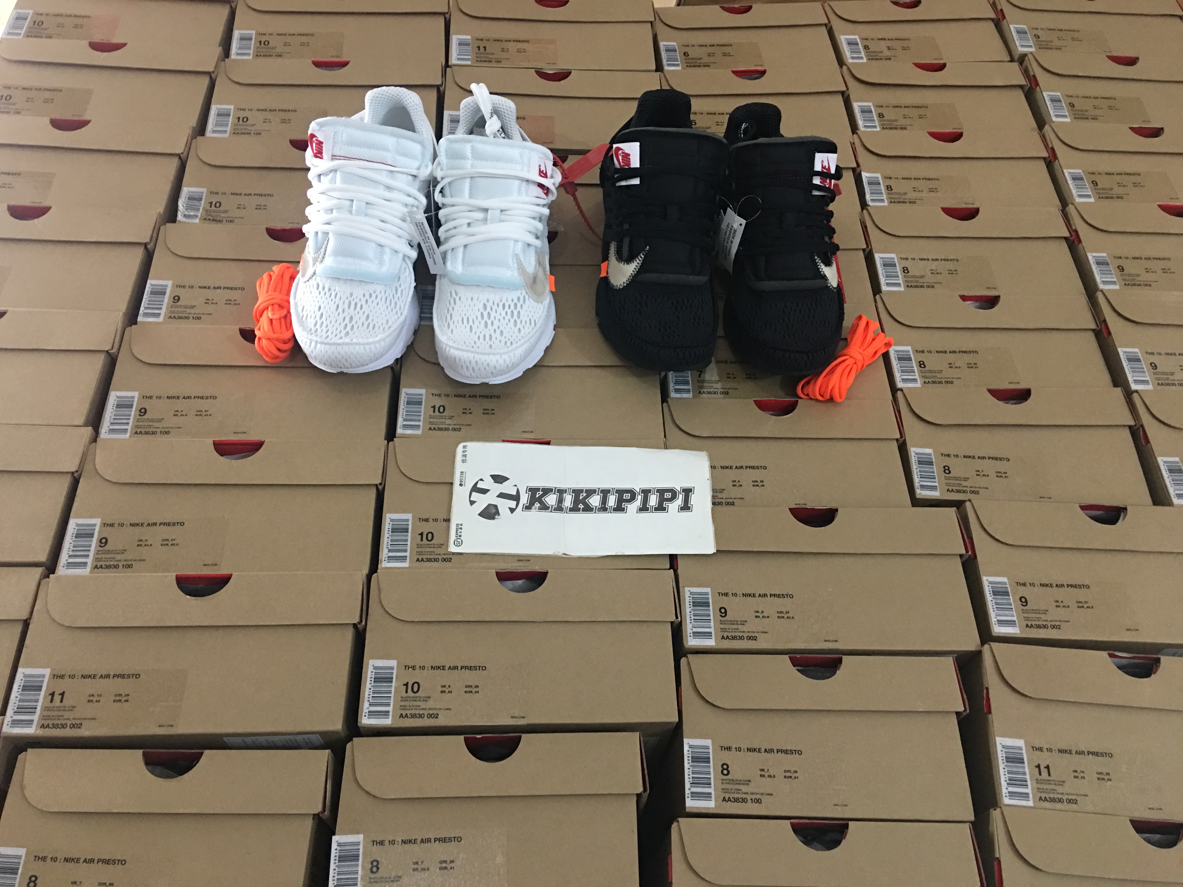 Nike Air Presto 2.0xOFF-WHITE OW联名 黑白袜子AA3830-002-100