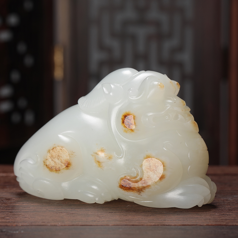 苏州玉雕名家孙永海作品《貔貅》和田玉籽料瑞兽吉祥把件大师工艺