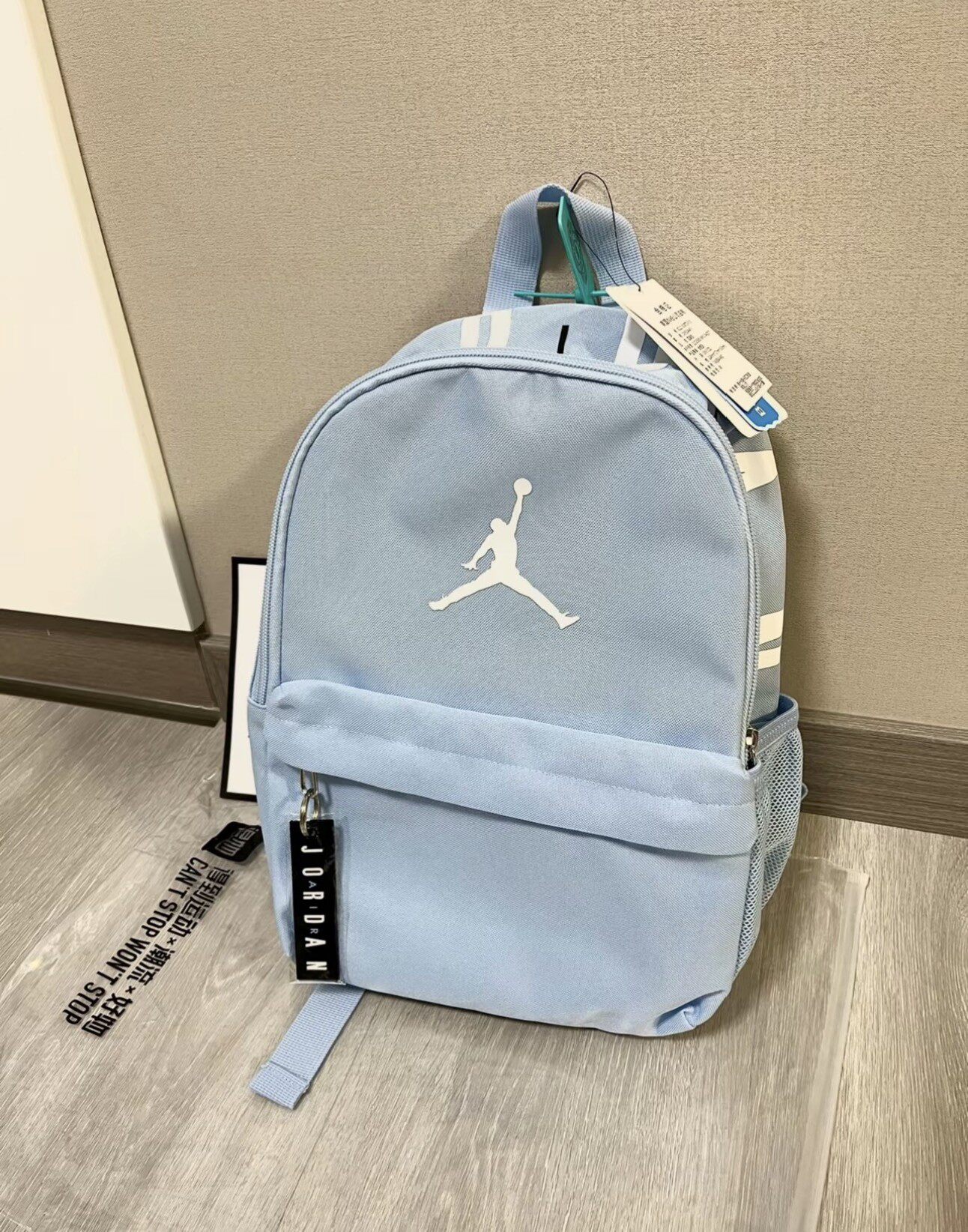 清仓捡漏了！Jordan飞人Logo双肩包蓝色休闲百搭潮流男