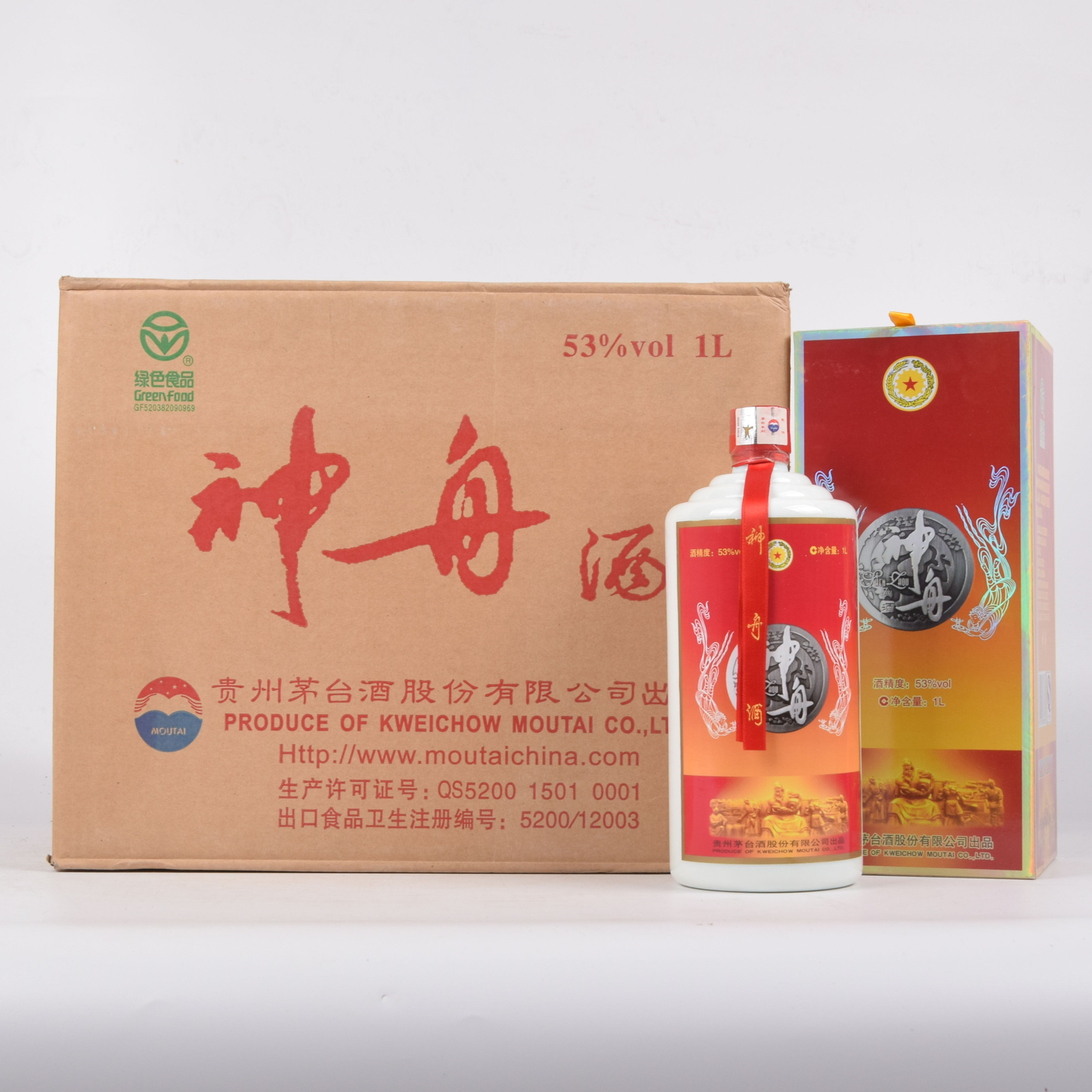 24【智瑞老酒】2012年 贵州茅台酒 神舟酒 53度1l 一箱6瓶