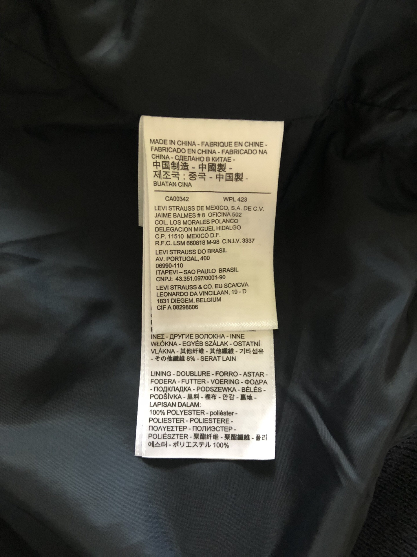 Levi's Wool Blend Varsity Jacket — back