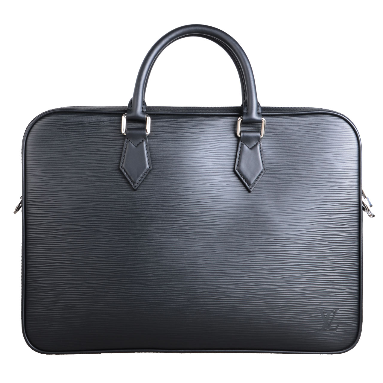 [9.8新]路易威登lv黑色牛皮手提包公文包单肩包男包新款