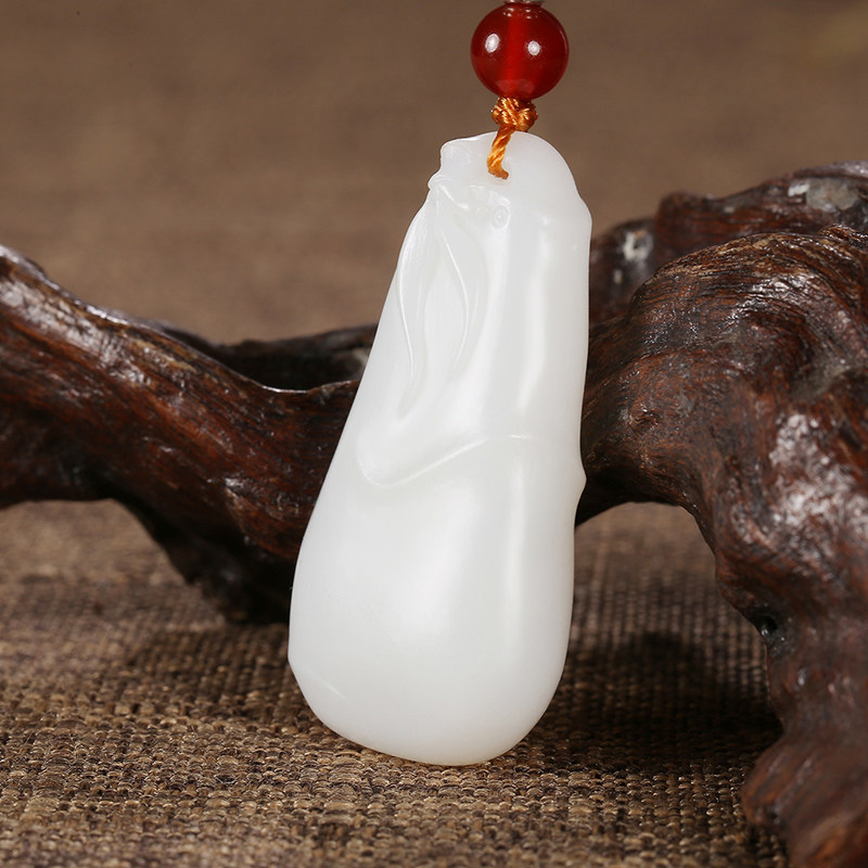 【羊脂白玉】时晓铎工作室出品和田玉节节高升挂件14.480g