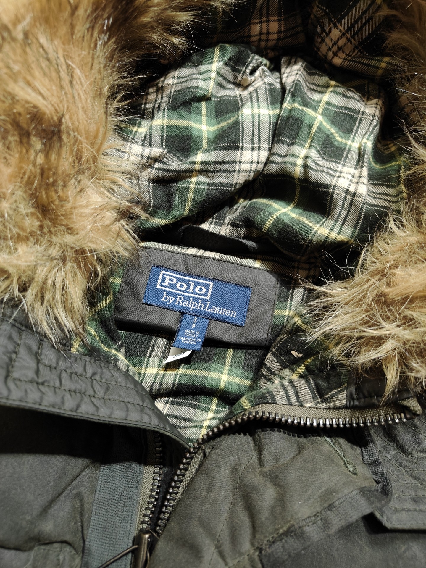 Ralph Lauren Waxed Puffer Jacket — label