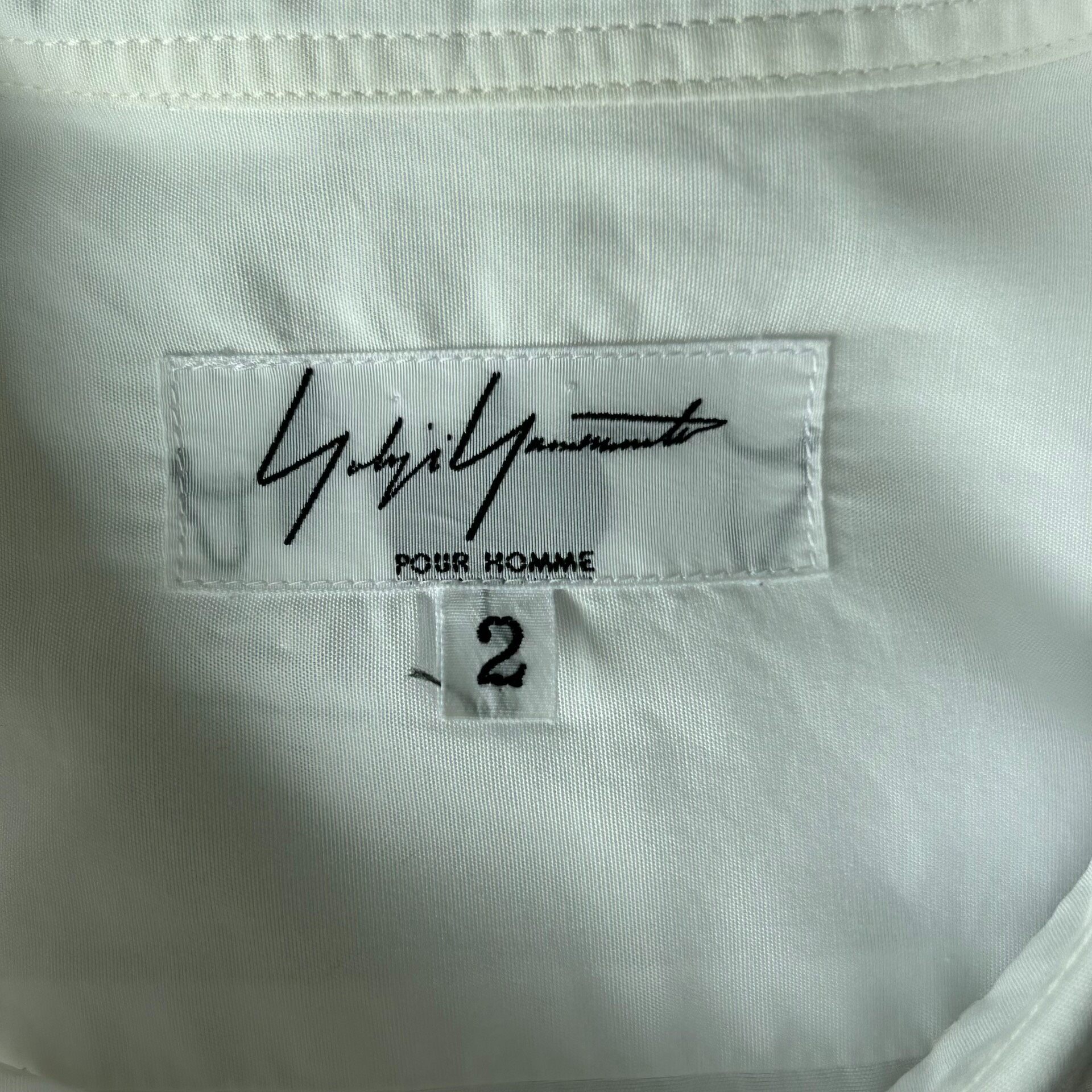 Yohji Yamamoto 10AW Peter Pan Shirt — label