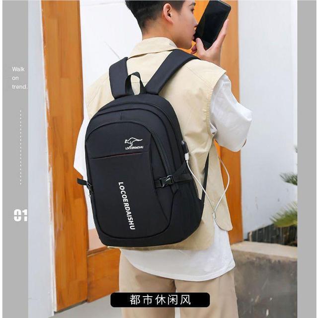 新款商双肩包简约双肩包男大务容中量生书包电脑旅BZJ学行包