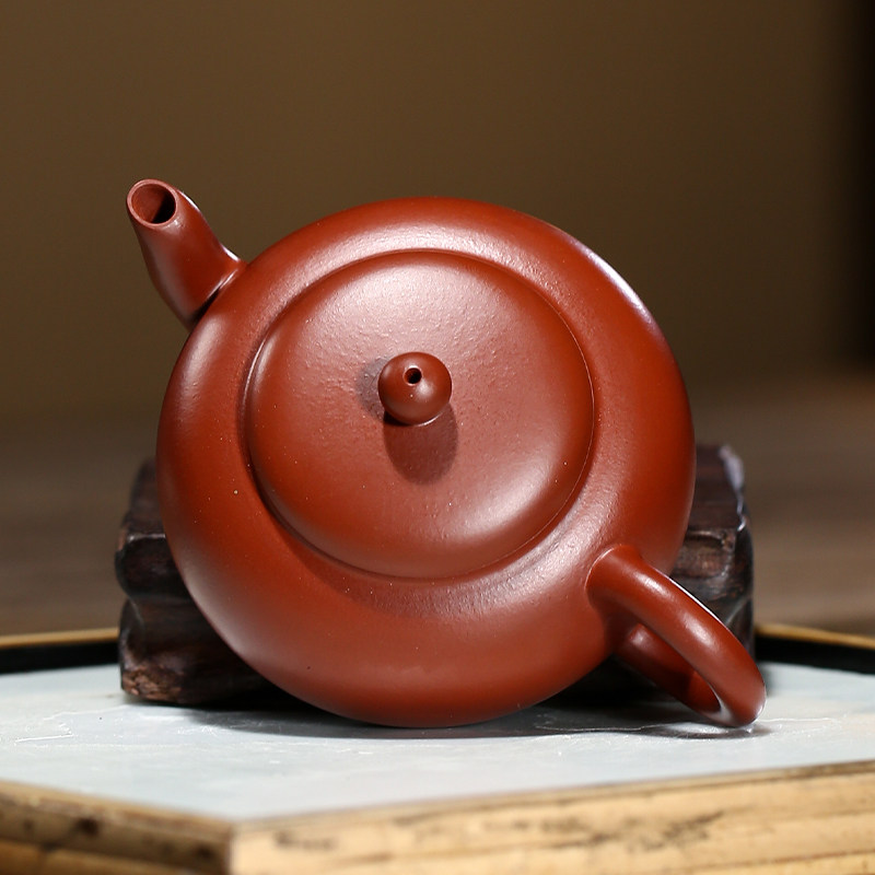 【掌柜推荐】国工储卫珍扁梨原矿朱泥宜兴全手工紫砂壶小品200c