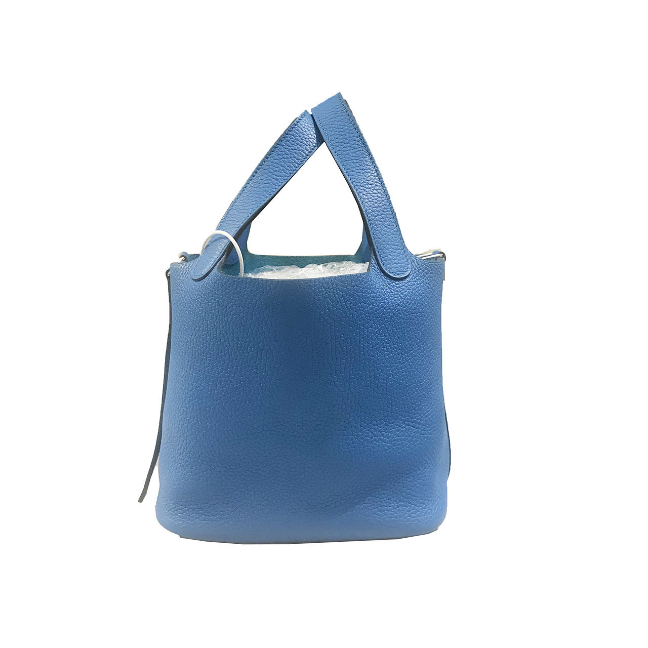 [9.8新]爱马仕hermes菜篮子蓝色picotin18女士手提包大容量-408